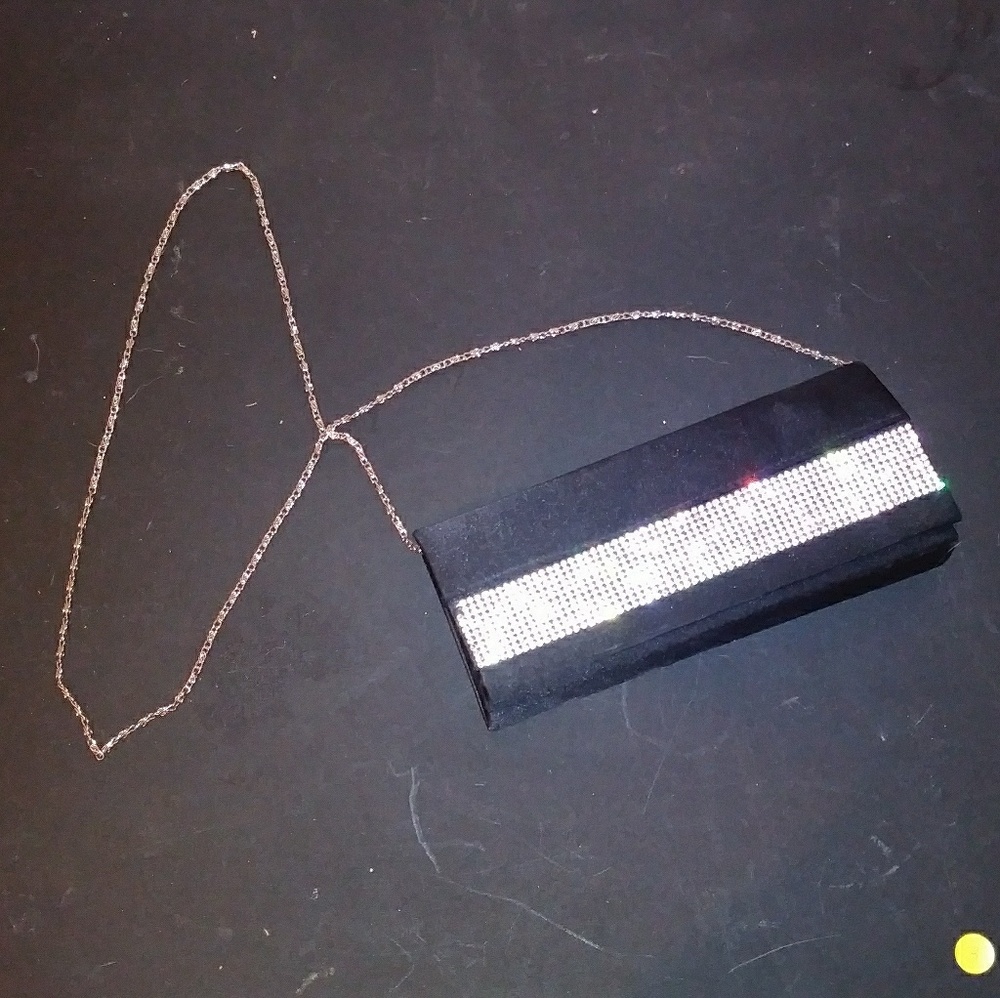 Black Rhinestone Clutch